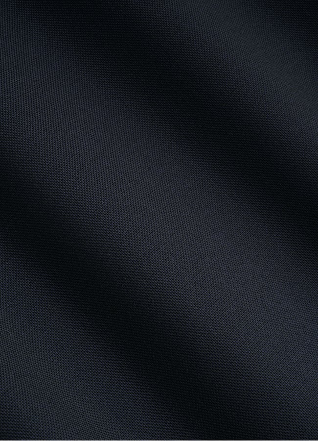 SUITSUPPLY Water-Repellent Wool Polyurethane by Vitale Barberis Canonico, Italy Navy Raincoat