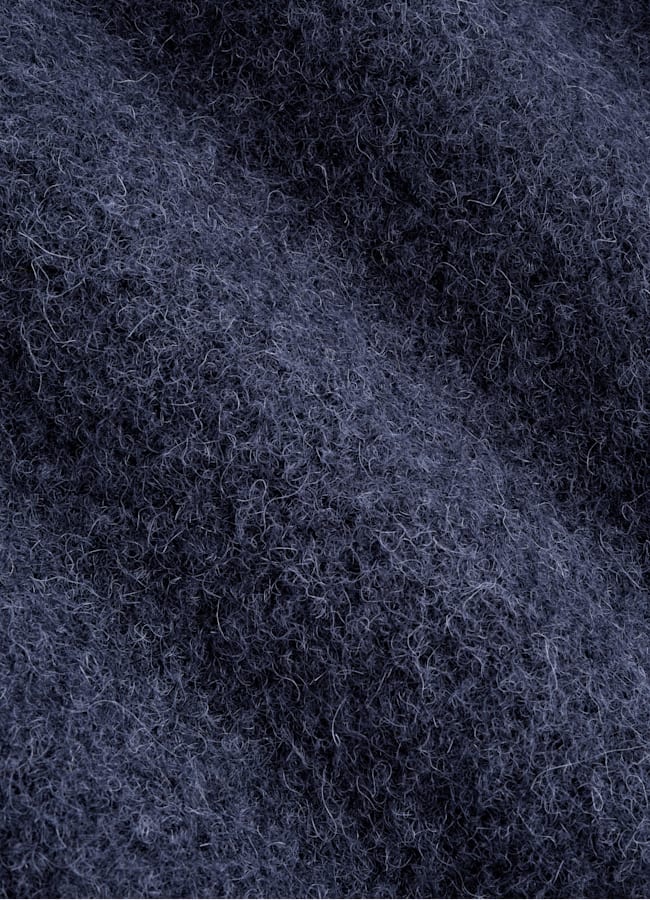 SUITSUPPLY Alpaca Polyamide by Ferla, Italy Mid Blue Belted Overcoat