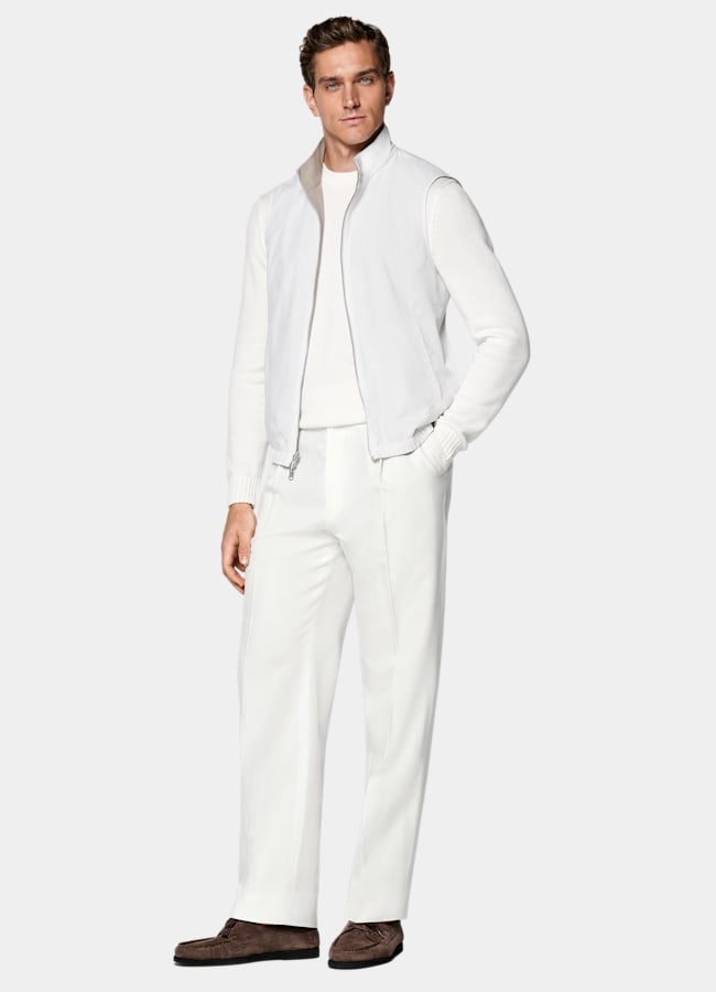 SUITSUPPLY Technical Fabric by Olmetex, Italy Light Taupe Reversible Vest