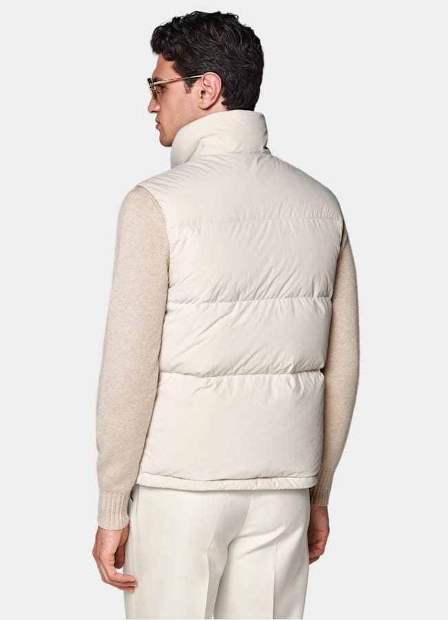 SUITSUPPLY Technischer Stoff von Olmetex, Italien Daunenweste sand