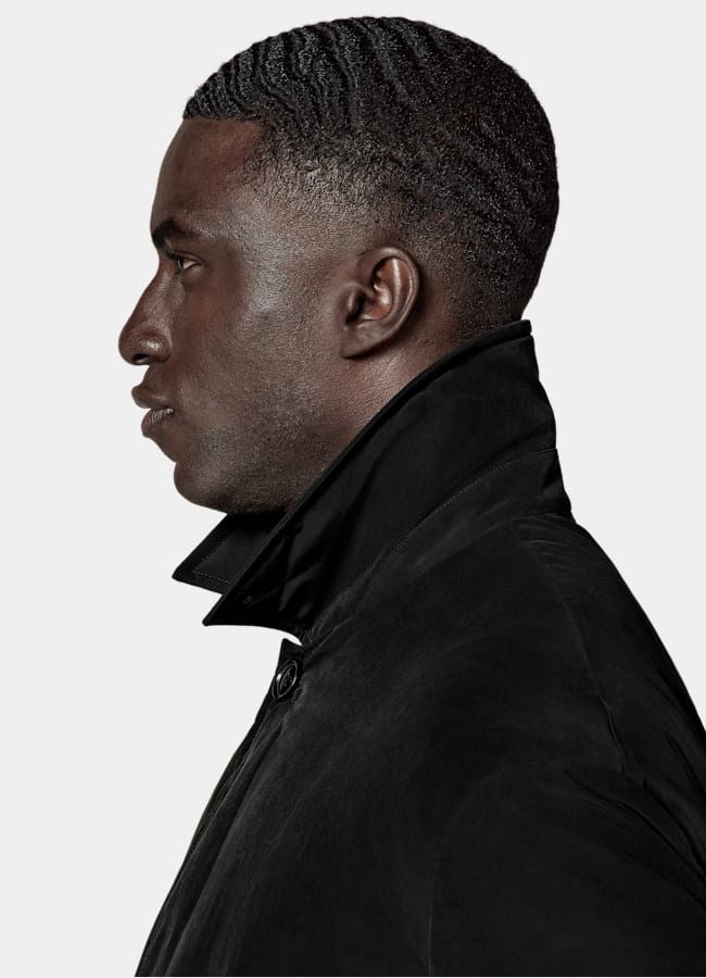 SUITSUPPLY Tessuto tecnico - Olmetex, Italia Cappotto nero imbottito