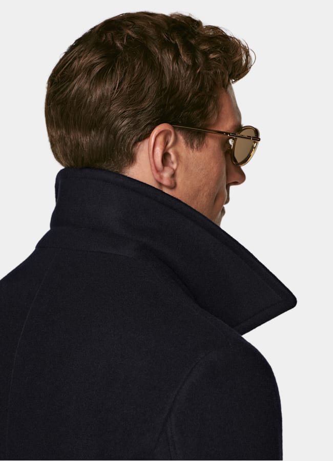 SUITSUPPLY Pure Wool Navy Peacoat