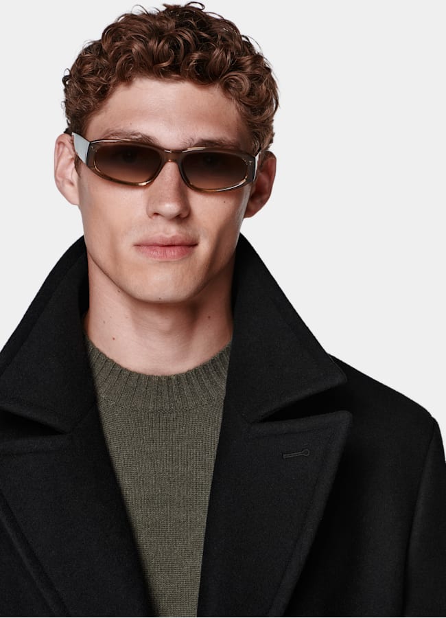 SUITSUPPLY Pura lana Peacoat negro