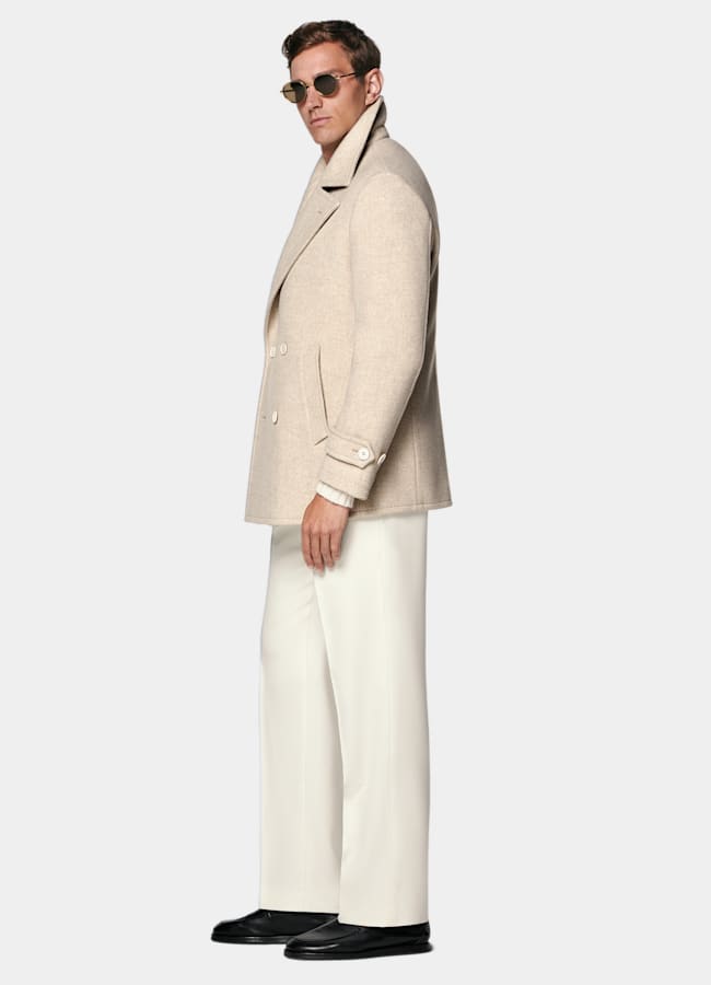 SUITSUPPLY Pure Wool Sand Peacoat