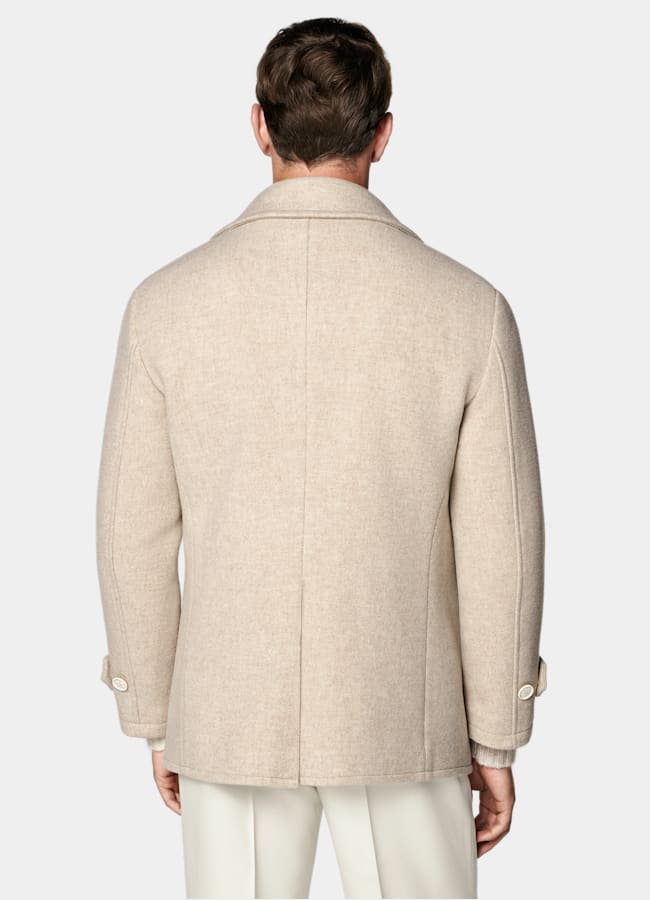 SUITSUPPLY Pure Wool Sand Peacoat