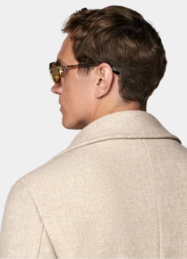 SUITSUPPLY Pure Wool Sand Peacoat