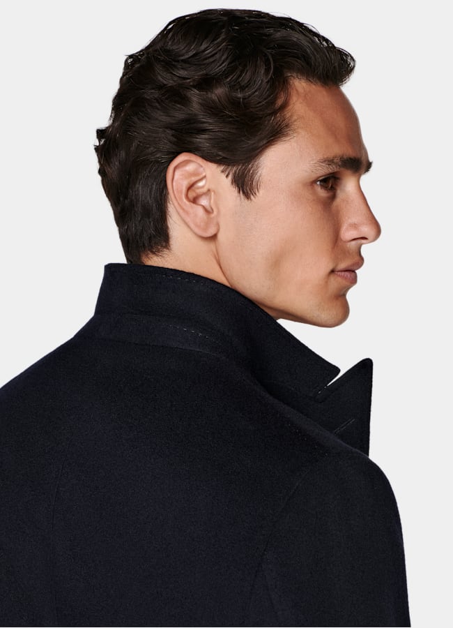 SUITSUPPLY Pure laine Manteau bleu marine