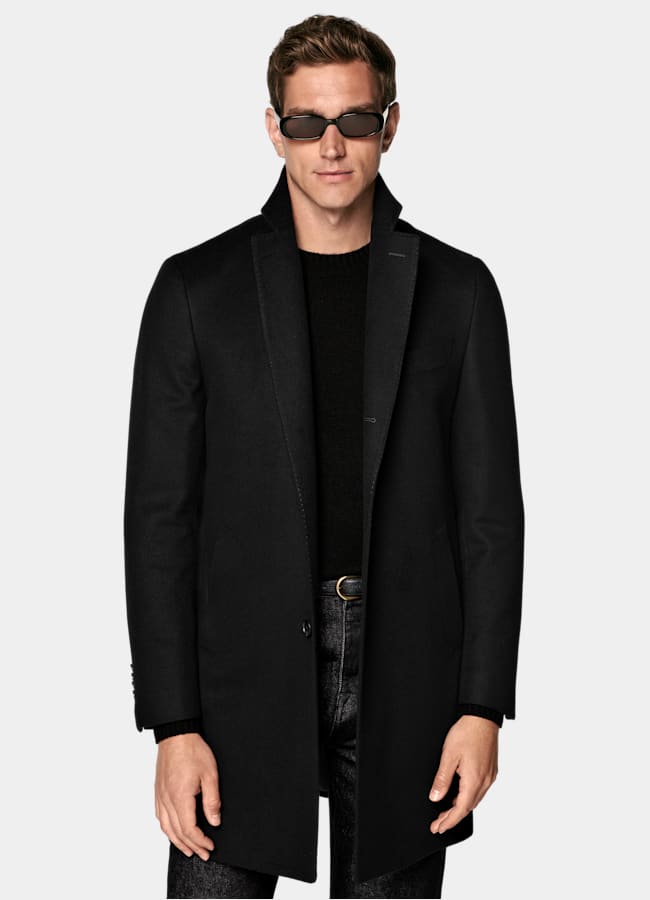 SUITSUPPLY Puro cachemir de Colombo, Italia Abrigo negro