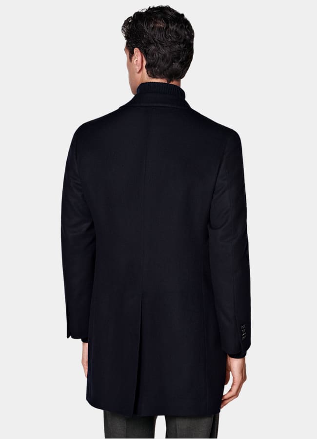 SUITSUPPLY Pure Wool Navy Overcoat
