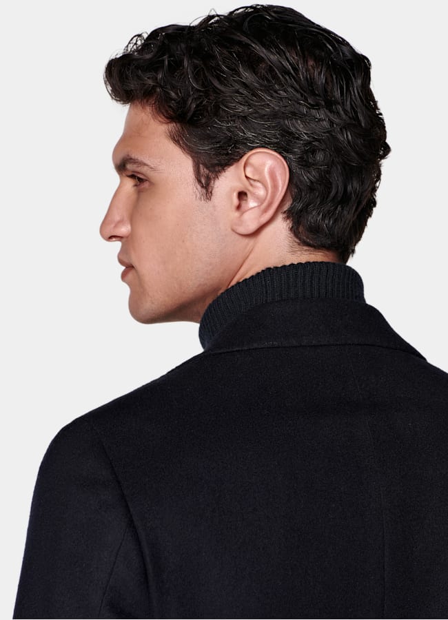 SUITSUPPLY Pure Wool Navy Overcoat