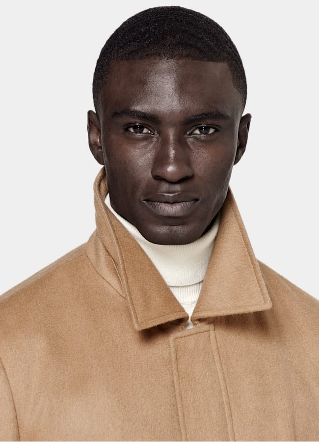 SUITSUPPLY Reines Kamelhaar von Rogna, Italien Daunen-Fieldjacket mittelbraun