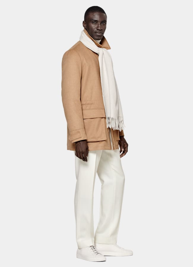 SUITSUPPLY Reines Kamelhaar von Rogna, Italien Daunen-Fieldjacket mittelbraun