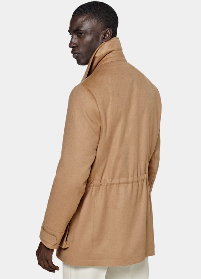 SUITSUPPLY Reines Kamelhaar von Rogna, Italien Daunen-Fieldjacket mittelbraun