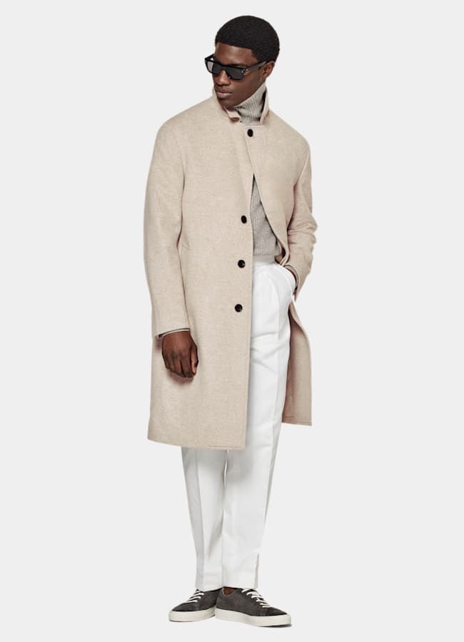SUITSUPPLY Pure Wool Sand Overcoat