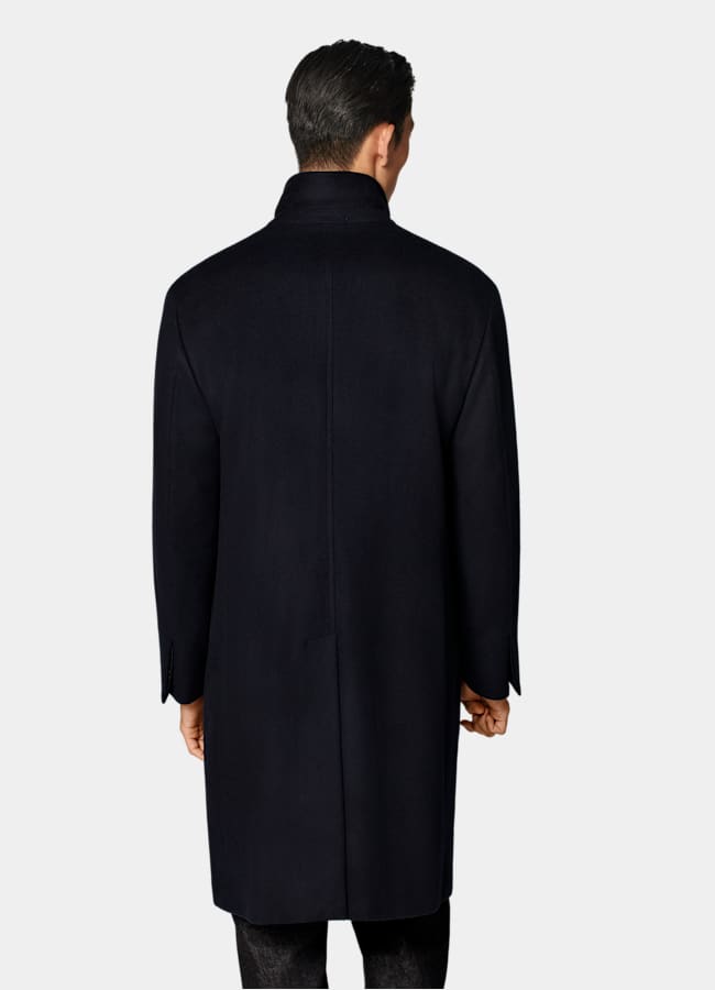 SUITSUPPLY Pure Wool Navy Overcoat