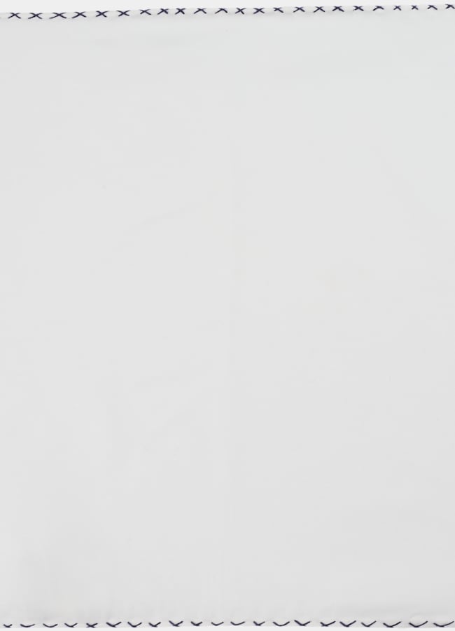 SUITSUPPLY Coton et soie - Silk Pro, Italie Pochette avec piqûre blanche sur les bordures