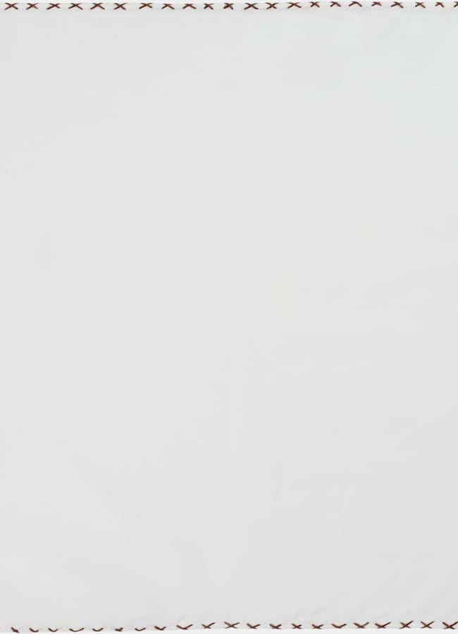 SUITSUPPLY Cotton Silk by Silk Pro, Italy White Stitch Edge Pocket Square