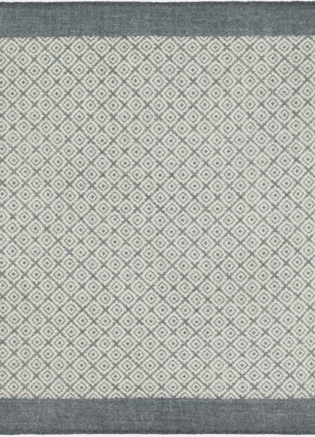 SUITSUPPLY Pure Wool by Silk Pro, Italy Light Grey Graphic Pocket Square