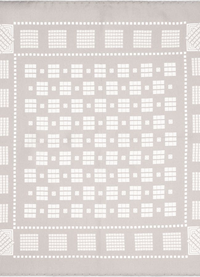 SUITSUPPLY Pure Silk by Silk Pro, Italy Light Brown Graphic Pocket Square