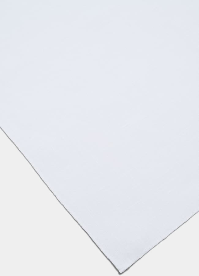 SUITSUPPLY Pure Linen by Camillatex, Italy White Pocket Square