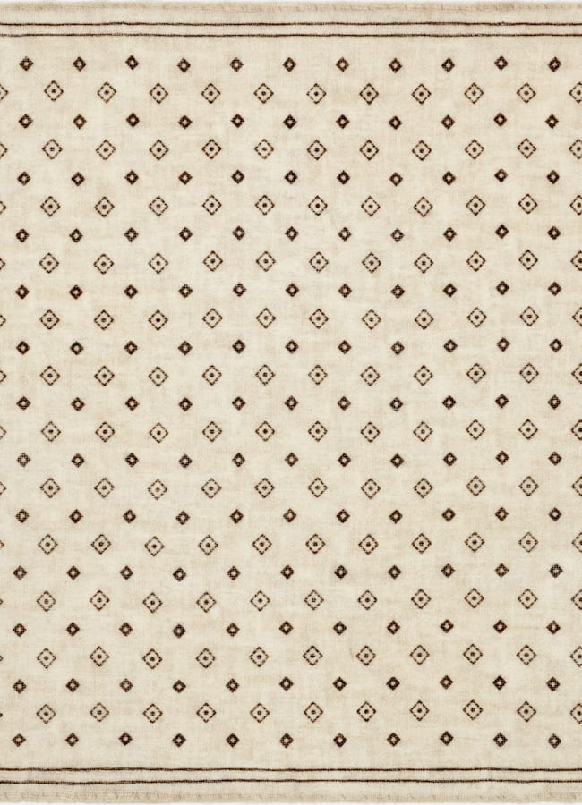 SUITSUPPLY Wool Silk by Silk Pro, Italy Light Brown Graphic Pocket Square