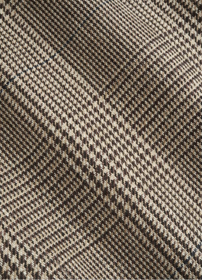 SUITSUPPLY Summer Pure Linen by Baird McNutt, United Kingdom Mid Brown Checked Tailored Fit Havana Blazer