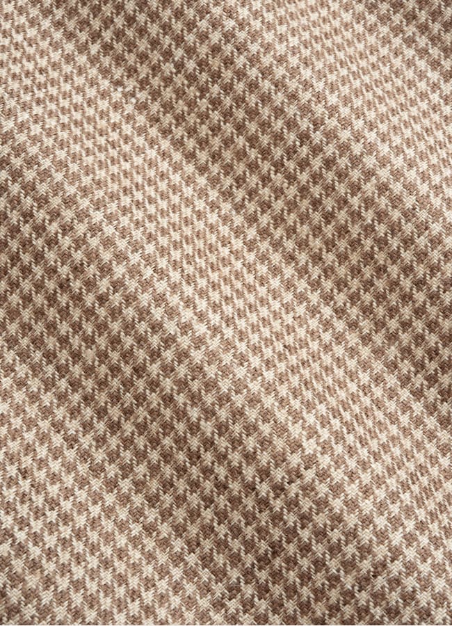 SUITSUPPLY Summer Linen Alpaca Silk by Ferla, Italy Mid Brown Houndstooth Relaxed Fit Roma Blazer