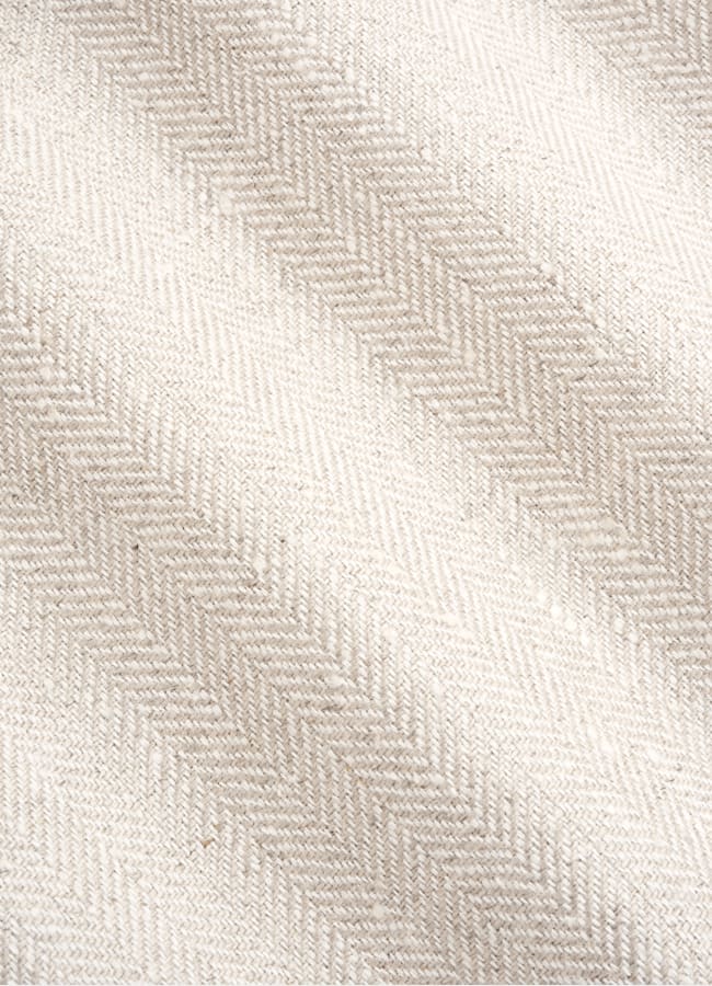 SUITSUPPLY Sommer Leinen Seide von Leomaster, Italien Milano Sakko helltaupe Fischgrätmuster Tailored Fit