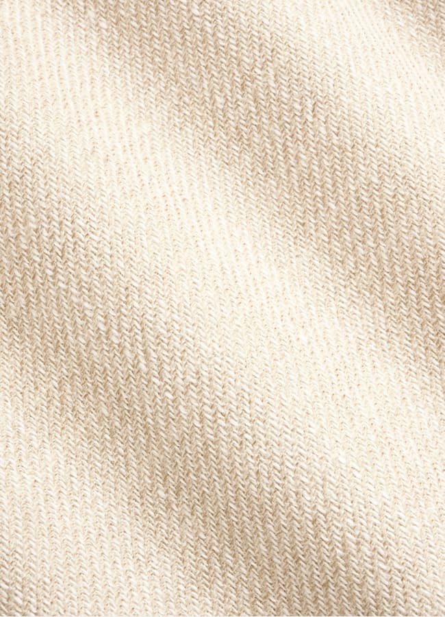 SUITSUPPLY Summer Wool Silk Linen Cashmere by E.Thomas, Italy Sand Tailored Fit Havana Blazer