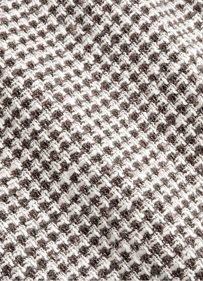 SUITSUPPLY Summer Linen Silk Cotton Blend by Ferla, Italy Mid Brown Checked Relaxed Fit Roma Blazer