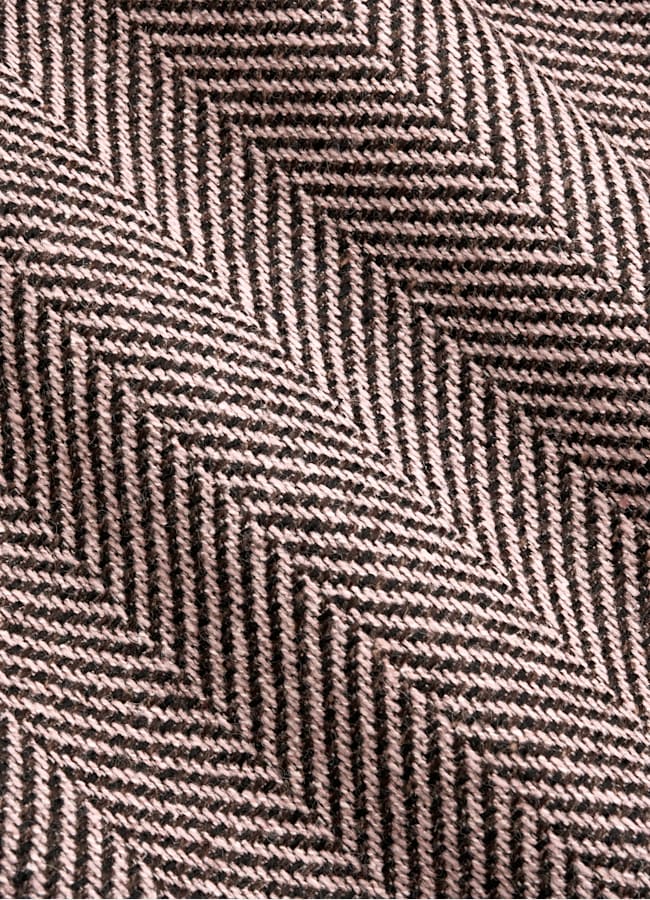 SUITSUPPLY Winter Wool Alpaca Silk by Ferla, Italy Pink Herringbone Relaxed Fit Roma Blazer