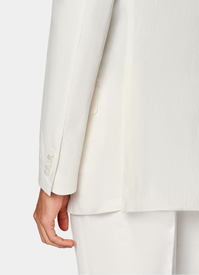 SUITSUPPLY Summer Pure Linen by Beste, Italy Off-White Tailored Fit Milano Blazer