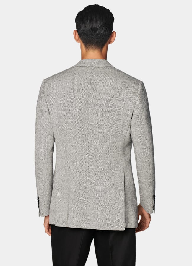 SUITSUPPLY Été Soie, laine, lin par Marling & Evans, Royaume-Uni Blazer Milano coupe Tailored noir