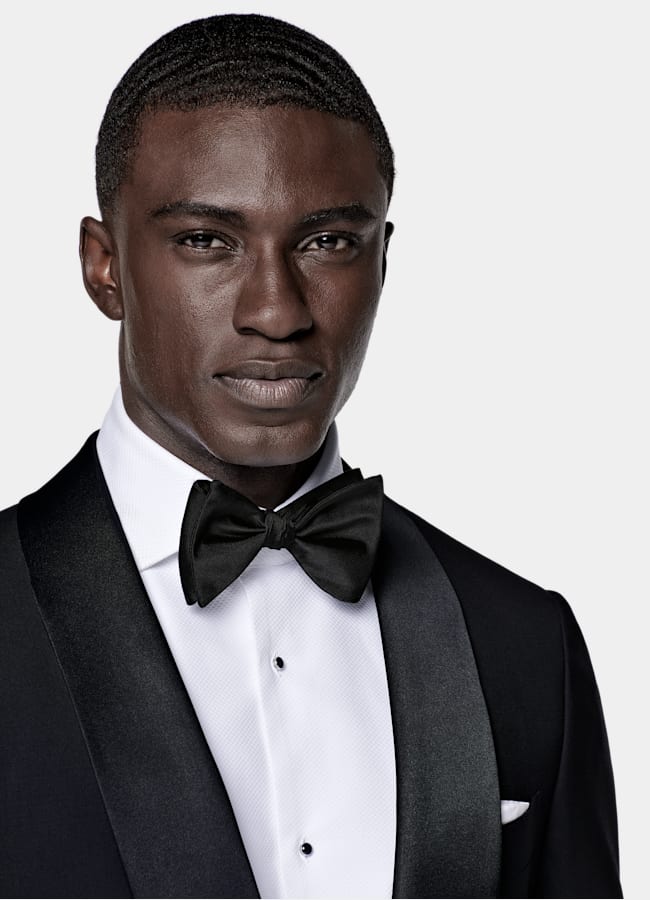 SUITSUPPLY All Season Pure S110's Wool by Vitale Barberis Canonico, Italy Navy Tailored Fit Havana Dinner Jacket