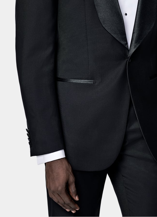 SUITSUPPLY All Season Pure S110's Wool by Vitale Barberis Canonico, Italy Navy Tailored Fit Havana Dinner Jacket