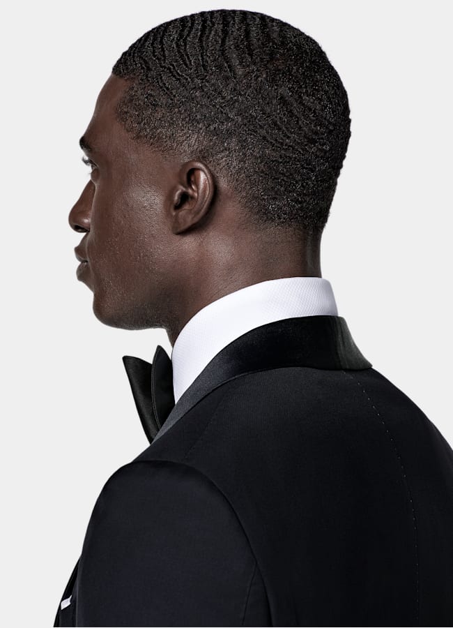 SUITSUPPLY All Season Pure S110's Wool by Vitale Barberis Canonico, Italy Navy Tailored Fit Havana Dinner Jacket