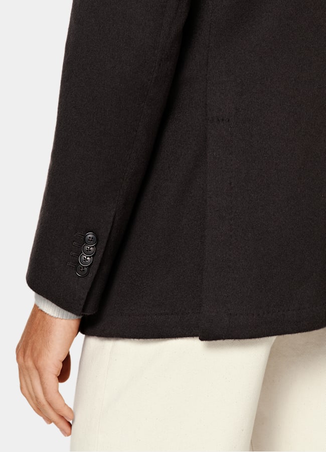 SUITSUPPLY Winter Reines Kaschmir von Colombo, Italien Roma Sakko dunkelbraun Relaxed Fit