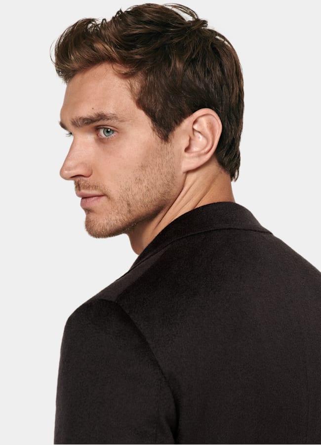 SUITSUPPLY Winter Reines Kaschmir von Colombo, Italien Roma Sakko dunkelbraun Relaxed Fit