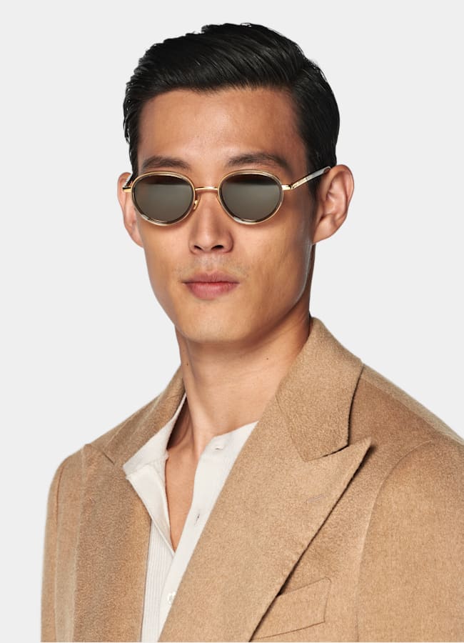 SUITSUPPLY Winter Pure Camel by Corrado, Italy Mid Brown Tailored Fit Havana Blazer