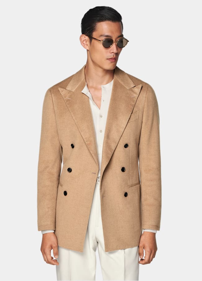 SUITSUPPLY Winter Pure Camel by Corrado, Italy Mid Brown Tailored Fit Havana Blazer