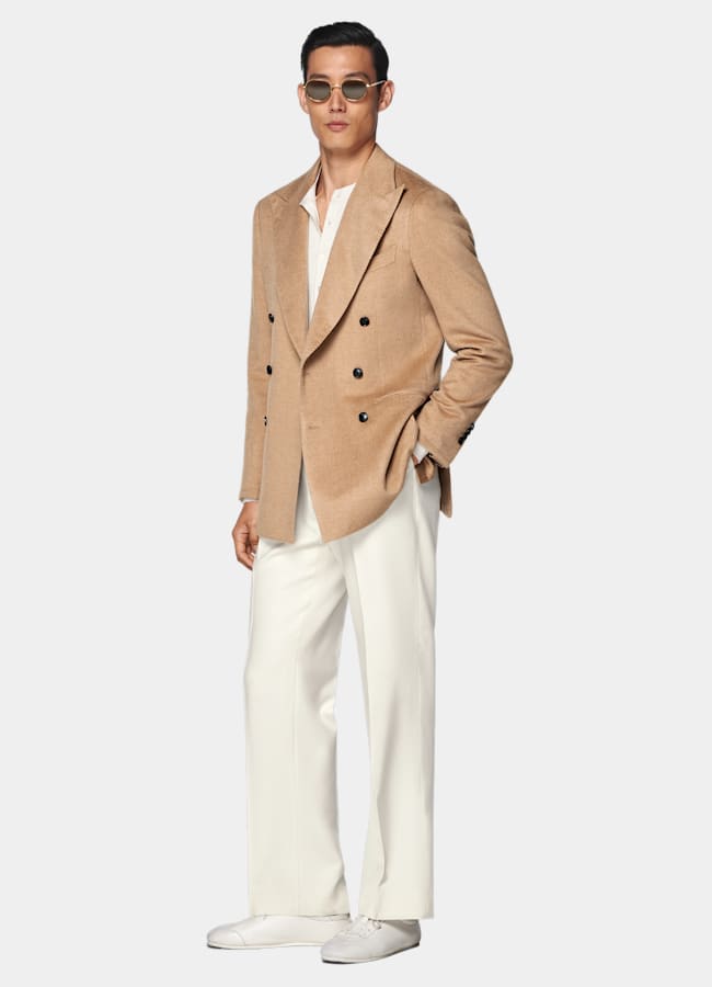 SUITSUPPLY Winter Pure Camel by Corrado, Italy Mid Brown Tailored Fit Havana Blazer