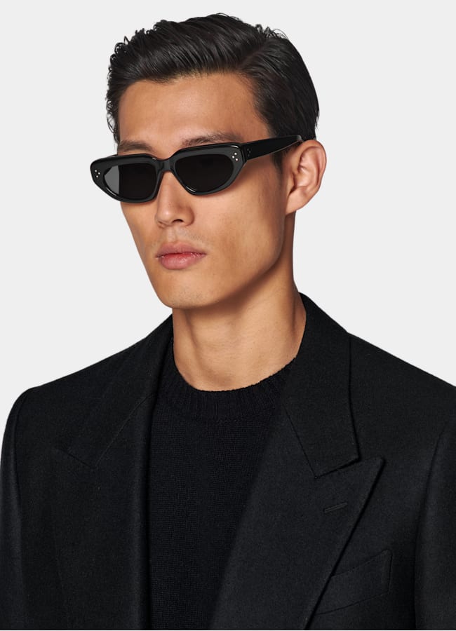 SUITSUPPLY Winter Wool Cashmere by E.Thomas, Italy Black Tailored Fit Milano Blazer