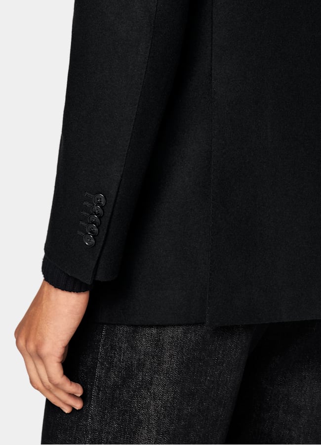 SUITSUPPLY Winter Wool Cashmere by E.Thomas, Italy Black Tailored Fit Milano Blazer