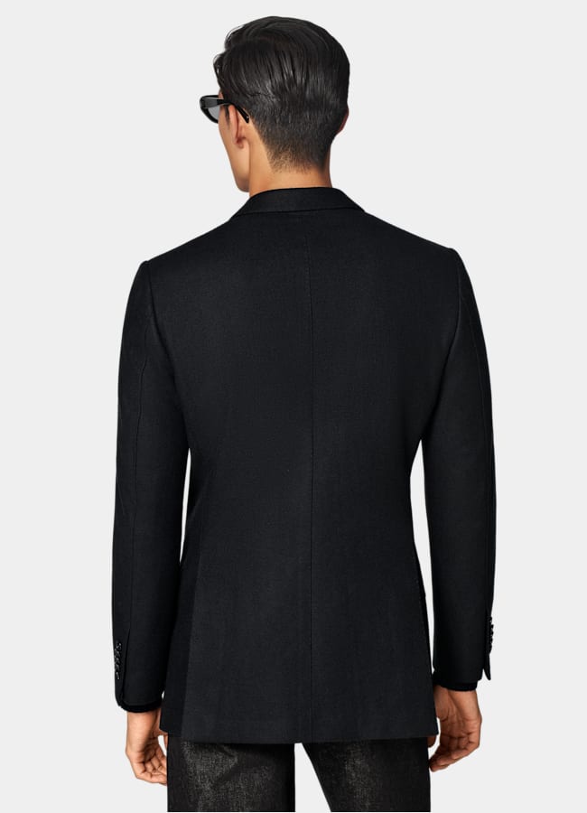 SUITSUPPLY Winter Wool Cashmere by E.Thomas, Italy Black Tailored Fit Milano Blazer