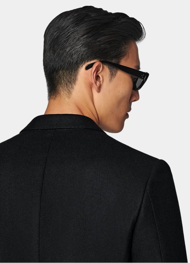 SUITSUPPLY Winter Wool Cashmere by E.Thomas, Italy Black Tailored Fit Milano Blazer