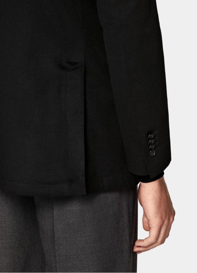 SUITSUPPLY Invierno Puro cachemir de Colombo, Italia Blazer Roma negro corte Relaxed