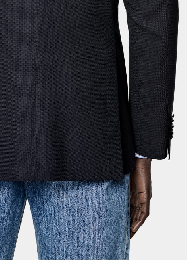 SUITSUPPLY All Season Pure Wool by Reda, Italy Navy Tailored Fit Havana Blazer