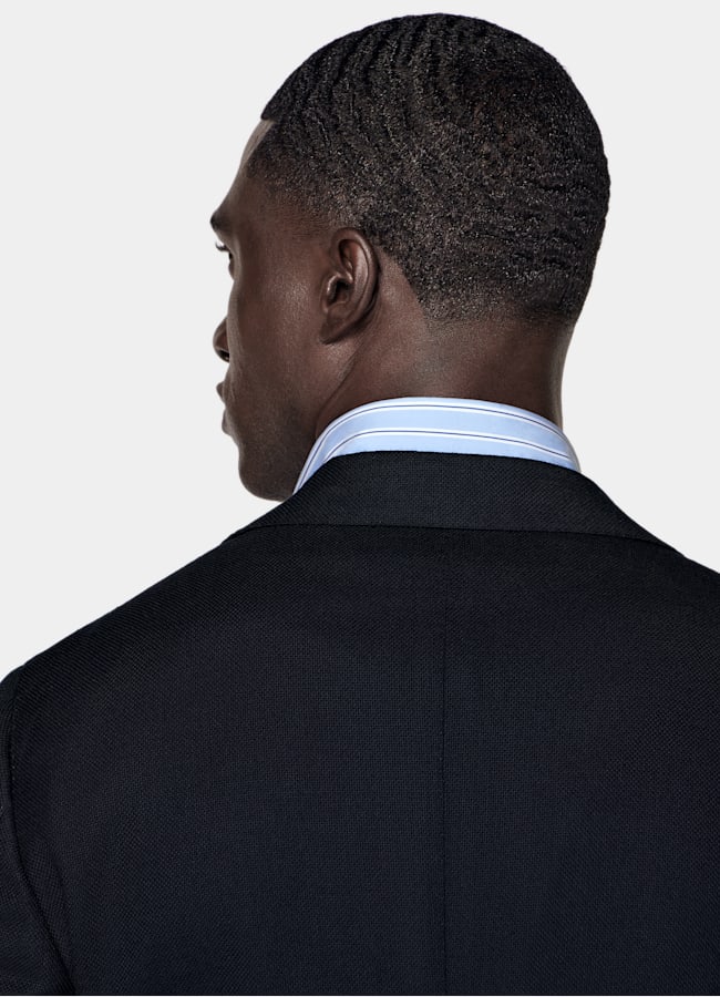 SUITSUPPLY All Season Pure Wool by Reda, Italy Navy Tailored Fit Havana Blazer