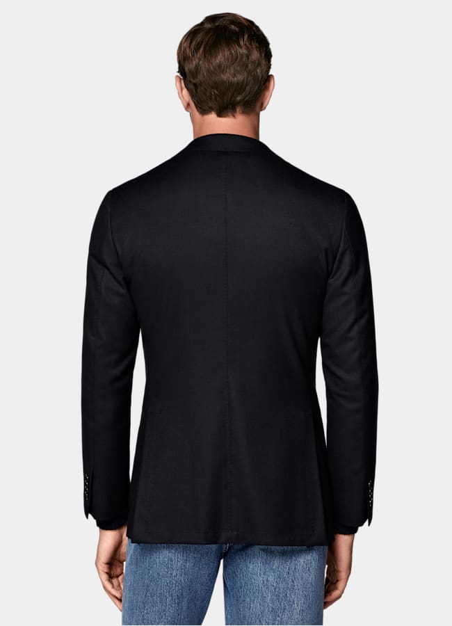 SUITSUPPLY Winter Reiner S120er Schurwolle-Flanell von Vitale Barberis Canonico, Italien Havana Anzugsakko Navy Tailored Fit