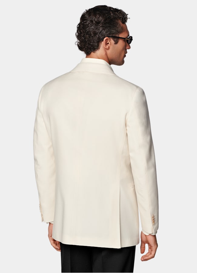 SUITSUPPLY All Season Lana de 4 cabos sin arrugas de Rogna, Italia Blazer de esmoquin Havana color crudo corte Tailored